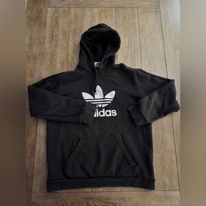 Adidas Black Hoodie with White Logo
